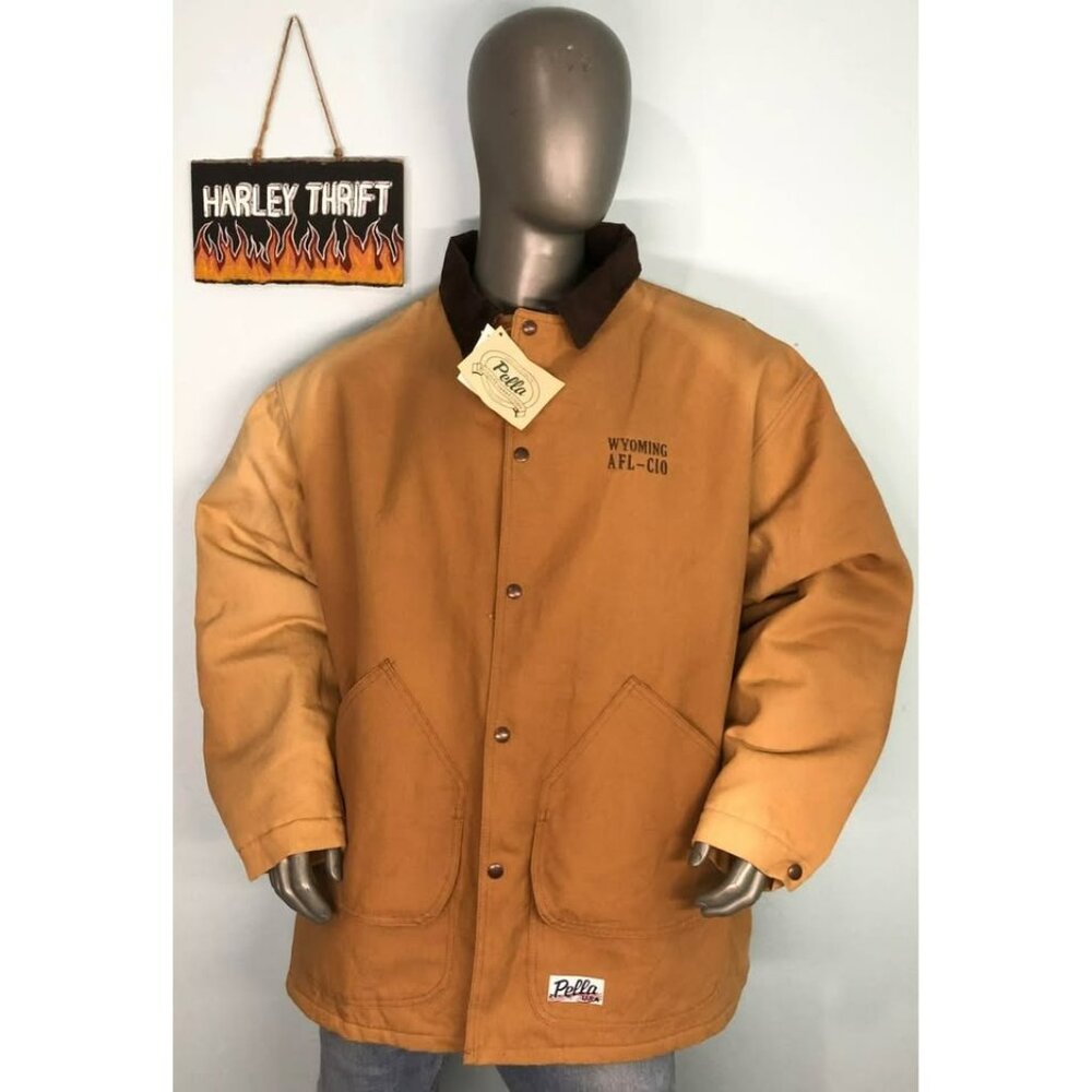 Jacket 3XL Men New With Tag, Corduroy Collar Pella - Made in USA